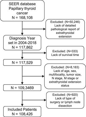 Causal inference between aggressive extrathyroidal extension and survival in papillary thyroid cancer: a propensity score matching and weighting analysis